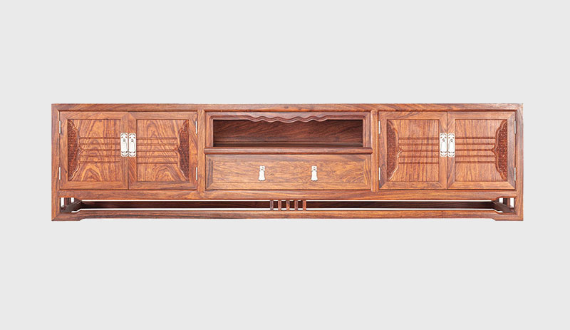 文圣刺猬紫檀电视柜低柜现代中式全实木电视柜客厅高低柜